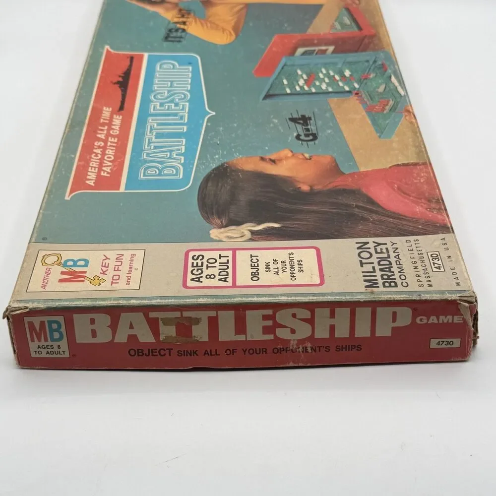 Milton Bradley Vintage 1967 Battleship Board Game MPN 4730 2 Players 17+